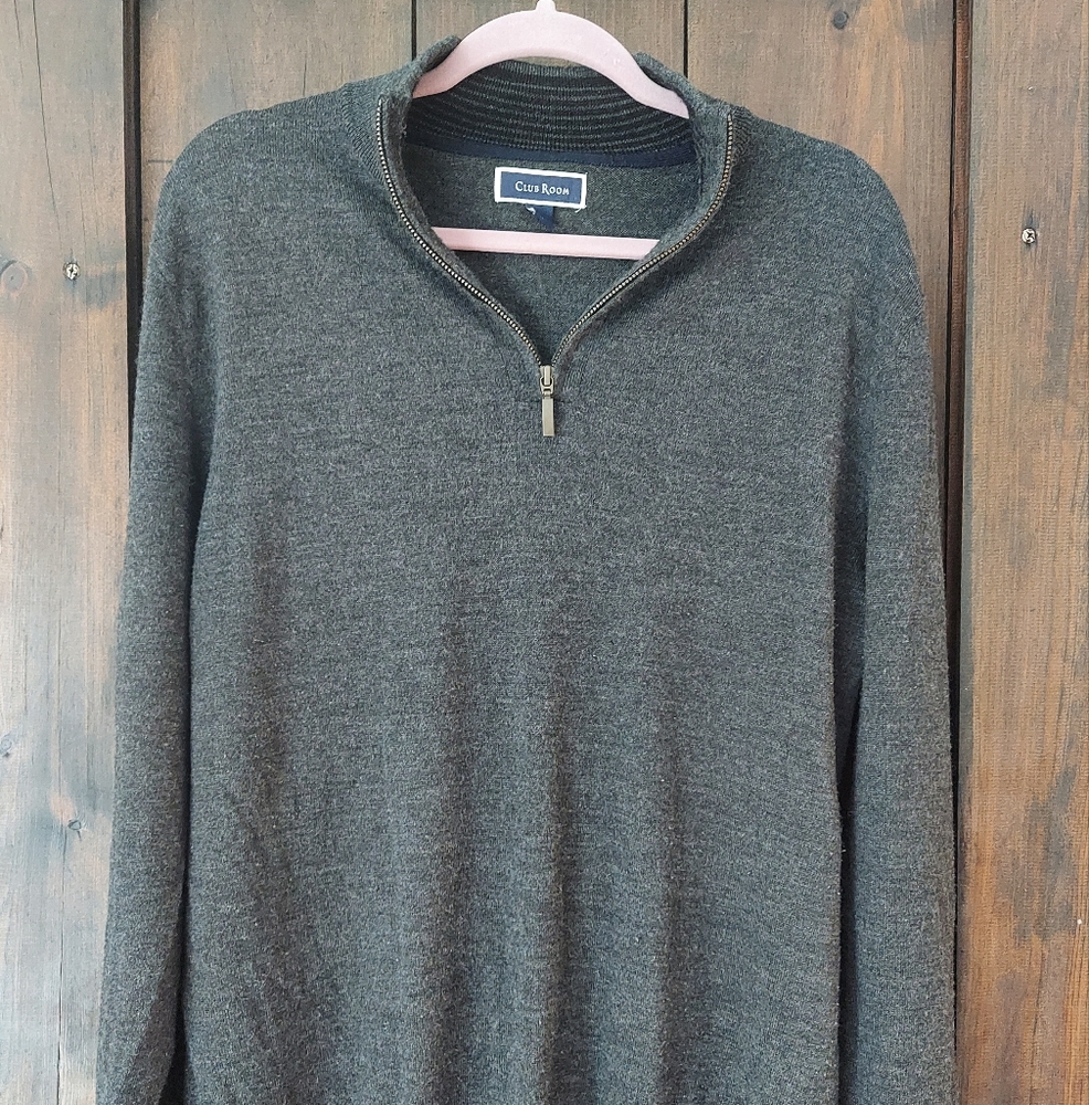 Charter Club Men's Wool Blend Half-Zip Pullover